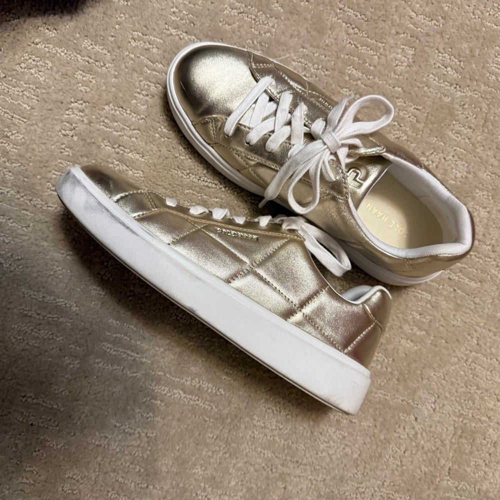 Cole Haan Metallic Gold Sneakers